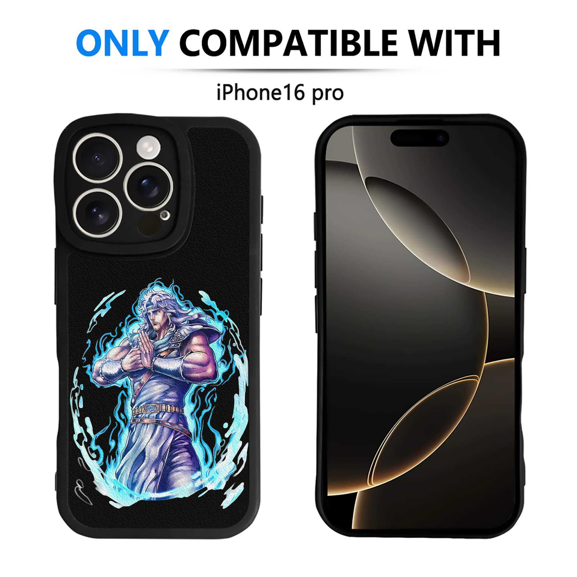 （画像用） 北斗の拳 Fist of the North Star 【iPhone 16シリーズ対応】シリコンスマホケース（レザー調） 材質：シリコン